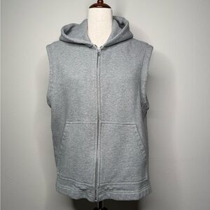 Me+em Gray Sleeveless Hoodie Vest